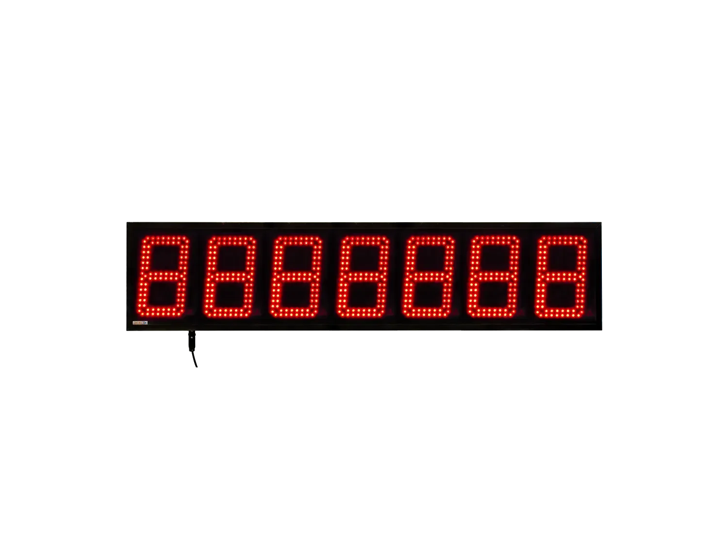 Visualizador Numerico 180mm, 7 digitos alto brillo, BCD-Contador-Tacometro-Cronómetro +2R, IP65, 24VDC